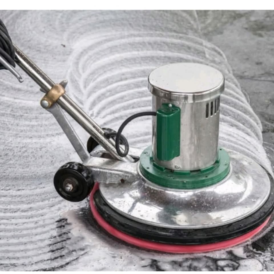 Professional floor scrubbing machine used by Badom Cleaning Services Nairobi